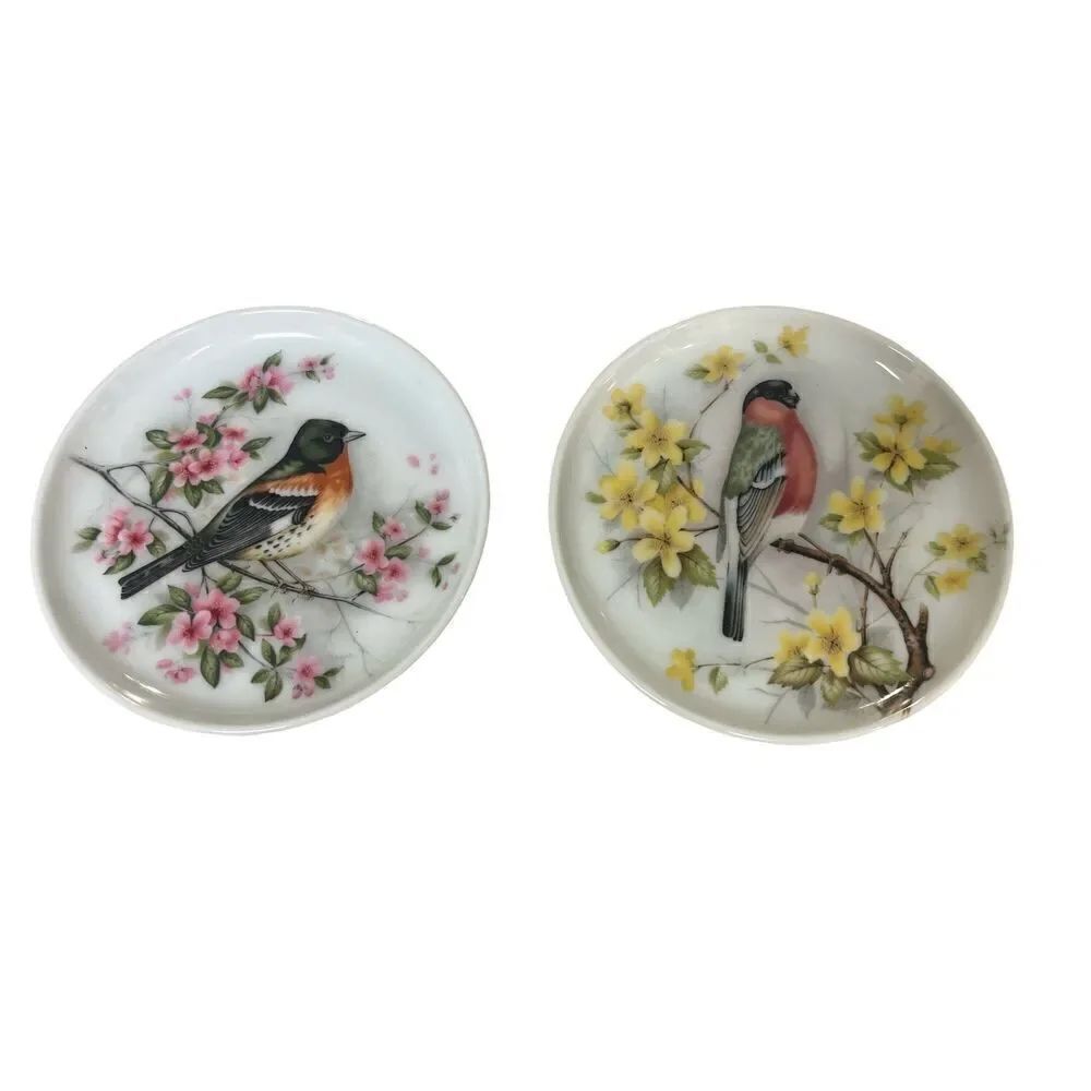 Kaiser West German porcelain bird plates set of 2